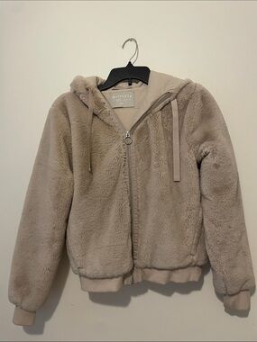Athleta Plush Zip Hoodie - Light Taupe